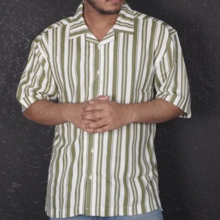 Drop Shoulder | Cuban | Olive Striped