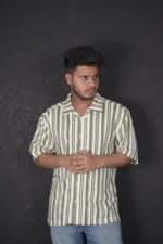 Drop Shoulder | Cuban | Olive Striped