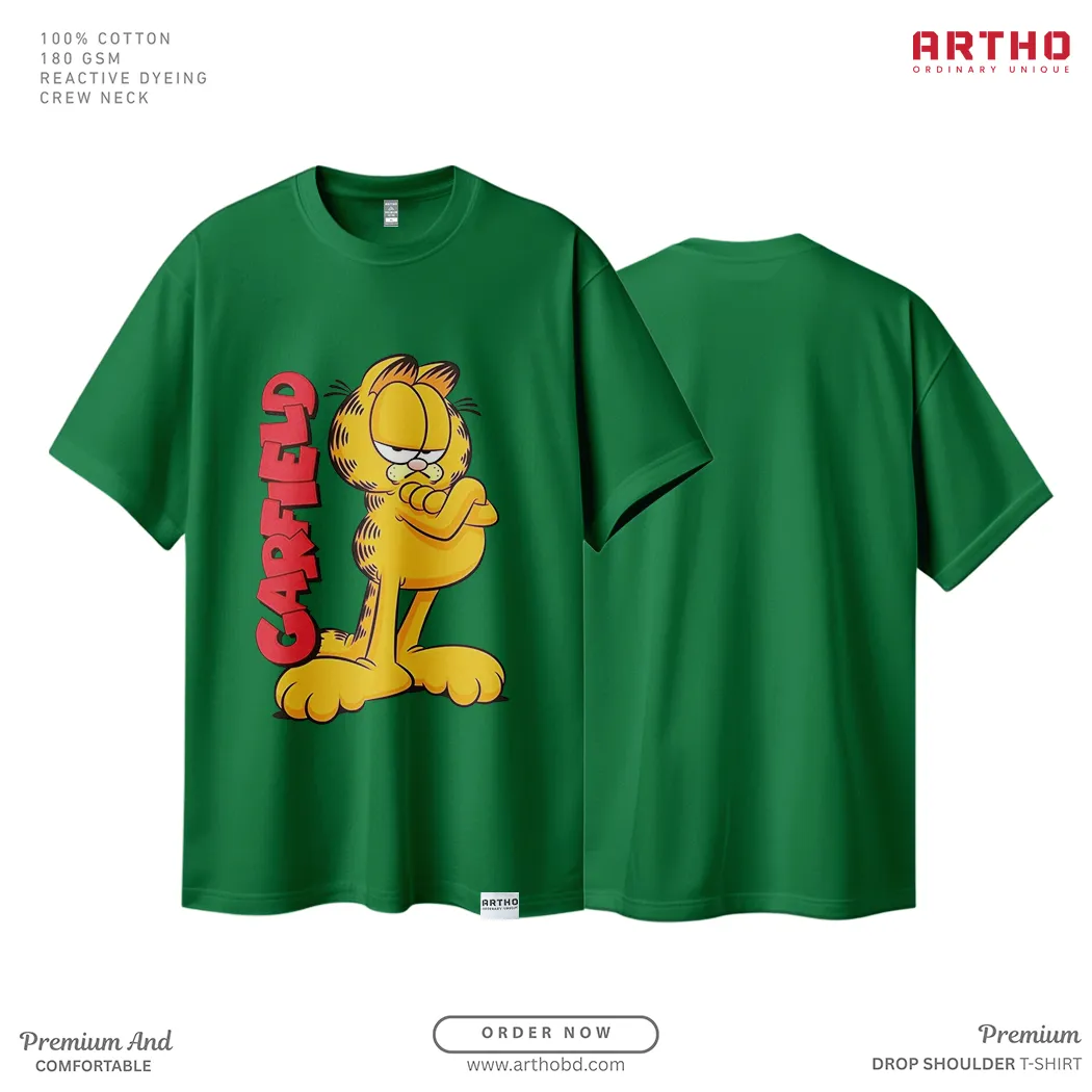 T-Shirt-Mock-BOth-Side-6_result Artho Unisex Printed Drop Shoulder T-Shirt - Image 1