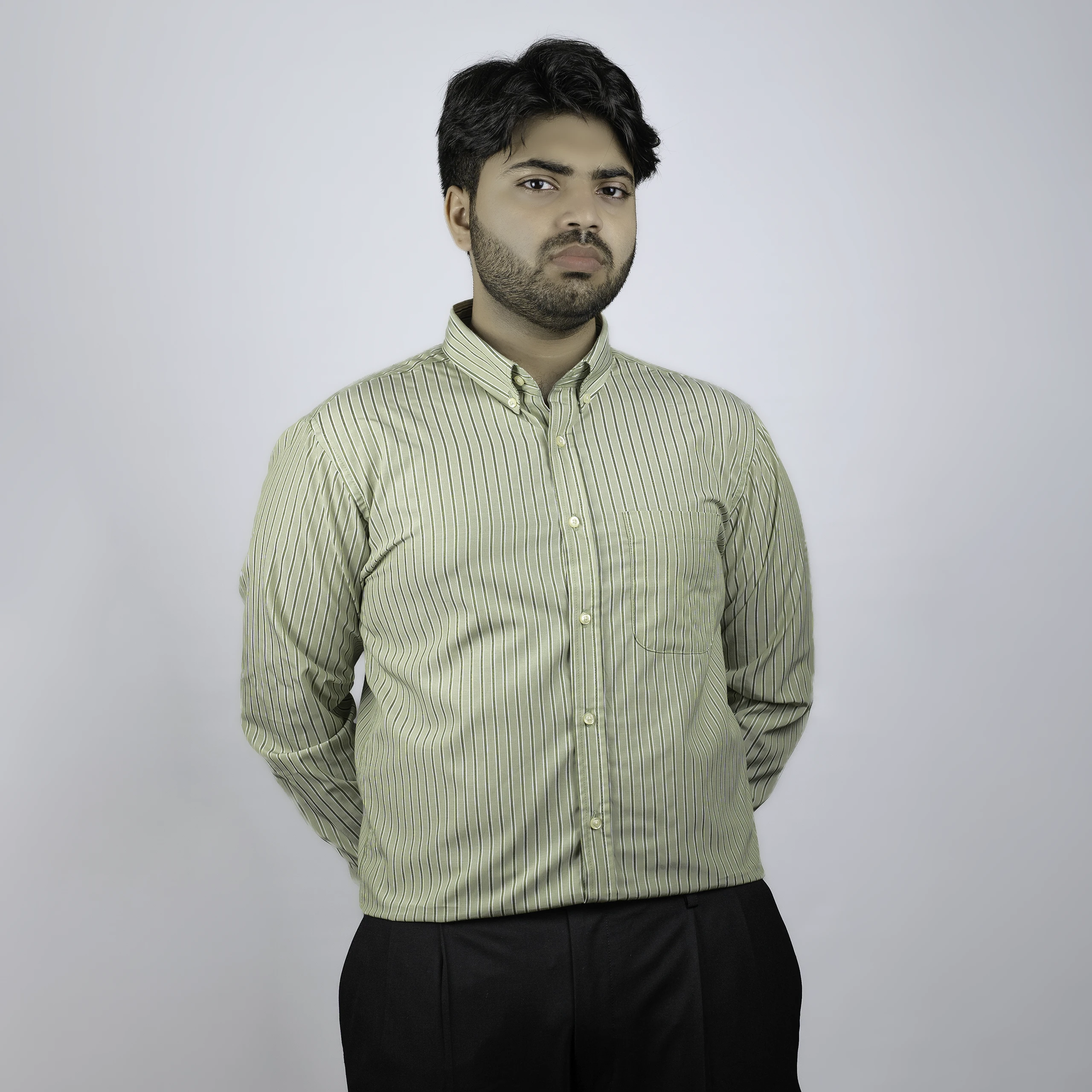 ARTHO00464-Edit-2 Full Sleeve Shirt | Sage Stripe - Image 1